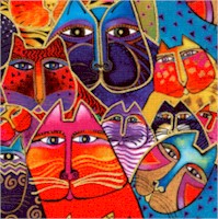 Fantasticats - Gilded Packed Cats by Laurel Burch