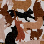 Cat Breeds - Cat Silhouettes on Beige