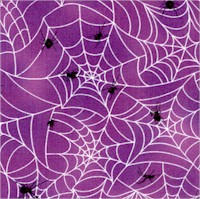 Happy Halloween - Spooky Spiderwebs on Purple