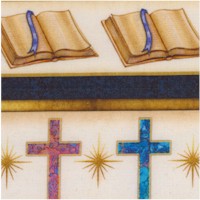 Faith - Christian Symbols Vertical Stripe by Dan Morris