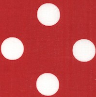 Bold Polka Dots on Red - SALE! (MINIMUM PURCHASE 1 YARD)