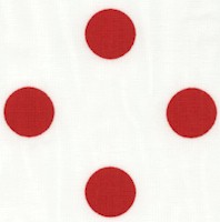 Bold Polka Dots on Ivory - SALE! (MINIMUM PURCHASE 1 YARD)