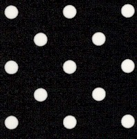 White Polka Dots on Black - SALE! (MINIMUM PURCHASE 1 YARD)