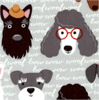 Classy Canines - Whimsical Dogs in Rows