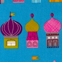 Little Kukla - Gilded Colorful Onion Domes on Blue