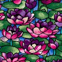 Deco Delight - Colorful Stained-Glass Look Lotus