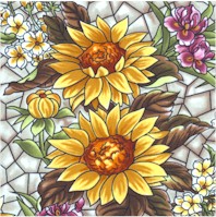 Stained Glass Floral - Mocha