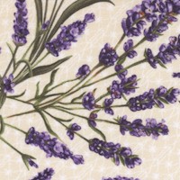 Lavender Sachet - Tossed Lavender Sprigs on Beige