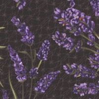 Lavender Sachet - Tossed Lavender Sprigs on Black