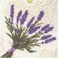 Tossed Lavender Bunches, Daisies, Bees and Postcards