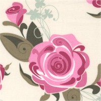 Sweet Sweet Roses Tossed Flowers by Sewing with Nancy - SALE! (MINIMUM PURCHASE 1 YARD)