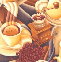 Coffee Talk - Art Deco Style Coffee Collage