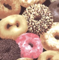 Sweet Treats - Yummy Packed Donuts - SALE! (MINIMUM PURCHASE 1 YARD)