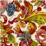Shades of the Season - Berries, Grapes, Vines and Flourishes on Cream