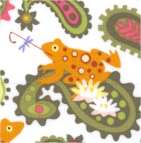 Lily Pond = Whimsical Frogs, Lilies and Paisley Designs by Wendy Slotboom