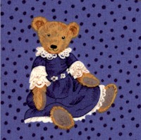 Teddies - Spotty Teddy on Blue