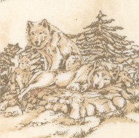 Wolf Song - Scenic Wolves Toile