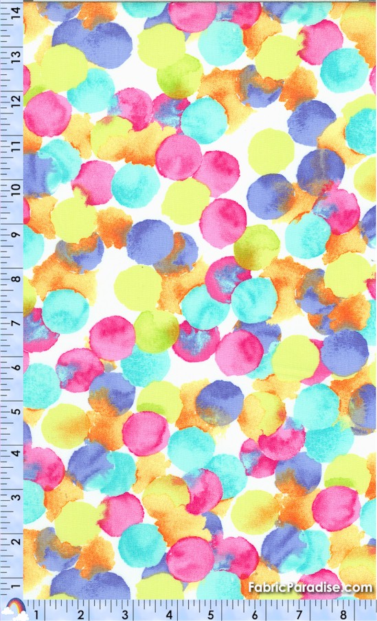 Bubbly - Colorful Pastel Dots , Miscellaneous, Elkabee's FabricParadise ...