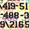 Pastel Phone Numbers on Cream