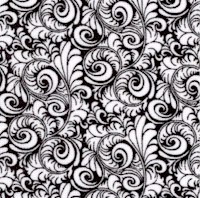 Belle Fleur - Ornate Black and White Scroll