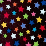 Basic Brights - Rainbow Stars on Black