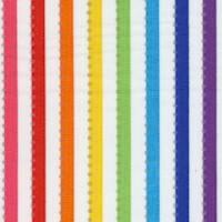 Becolorful - Rainbow Stripe on White with Silver Metallic