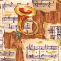 Sonata - Musical Instruments and Manuscripts - SALE! (MINIMUM PURCHASE 1 YARD)