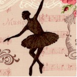 Hyakka Ryoran - Graceful Ballerina Silhouettes  over Musical Scores