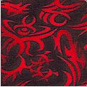 Extreme Flames on Black - SALE! (MINIMUM PURCHASE 1 YARD)