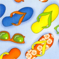 Fun in the Sun - Fancy Flip Flops - SALE! (MINIMUM PURCHASE 1 YARD)