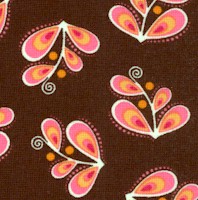 Cosmopolitan - Tossed Retro Floral on Brown