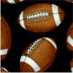 The Whole Nine Yards - Tossed Footballs on Black by Dan Morris