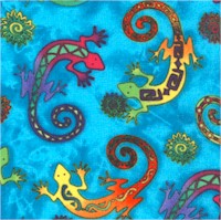 Southwest Geckos on Turquoise