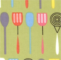 Everything Nice - Cooking Utensils on Green