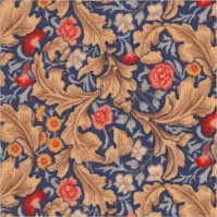 Morris Medley - Delicate Acanthus on Teal Blue