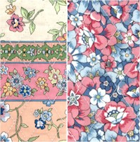 Reversible Quilted Floral Tile - SPECIAL! (MINIMUM PURCHASE 1 YARD)