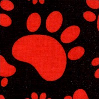 Pound Hounds - Bright Pawprints on Black by Sue Marsh