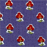 Savonnerie - Delicate Flowers on Blue by American Jane