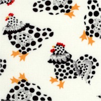 Fowl Play - Chix Allover by Louella Doss - SALE! (MINIMUM PURCHASE 1 YARD)