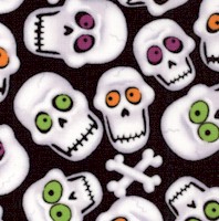 Spooky Skulls on Black