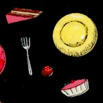 Teatime - Tossed Colorful Dinnerware and Treats by Karen Jarrar