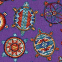 Tucson - Beaded Style Southwest Turtles on Purple