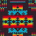 Tucson - Colorful Native American Motifs on Black