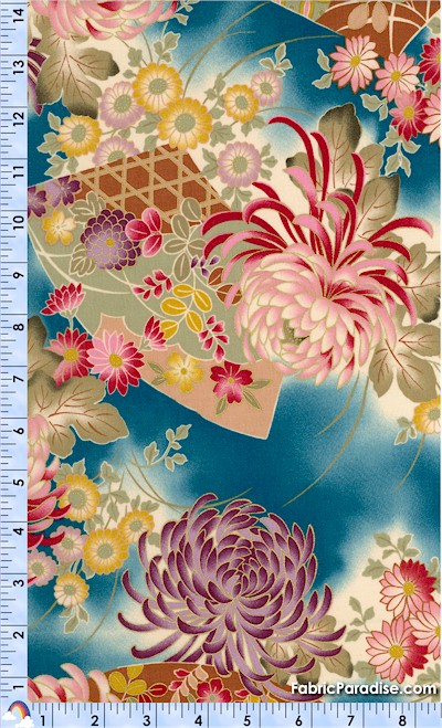 Kika Collection - Gilded Chrysanthemums - Oriental, Elkabee's Fabric ...