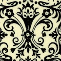 Beautiful Art Nouveau Damask on Cream