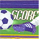 Sports Collage - Girls Soccer Vertical Stripe by Jeremy Wright  - LTD. YARDAGE AVAILABLE (.625 YARD