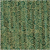 Tivoli - Klimt-Inspired Gilded Scroll on Green