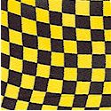 Little Hot Rod - Checkered Nascar Flag in Black and Yellow