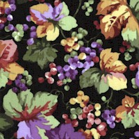Elm Creek Quilts - Roses Collection Grapevines on Black
