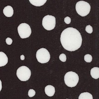 Black and White - Tossed Polka Dots on Black  - SPECIAL! LTD. YARDAGE AVAILABLE, (1.17 YD) MUST BE P
